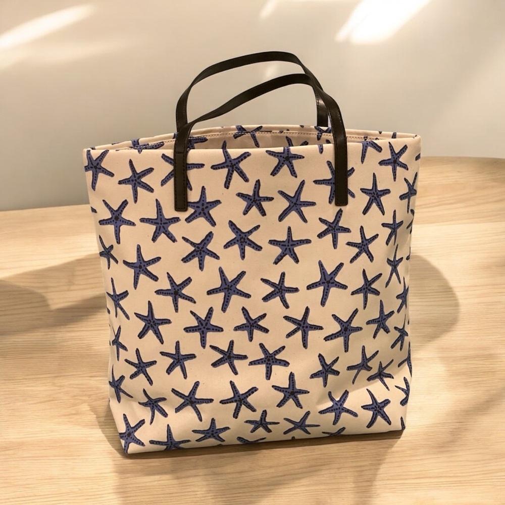 Kate Spade Coated canvas starfish tote - like new - leather handles - Picture 3 of 13